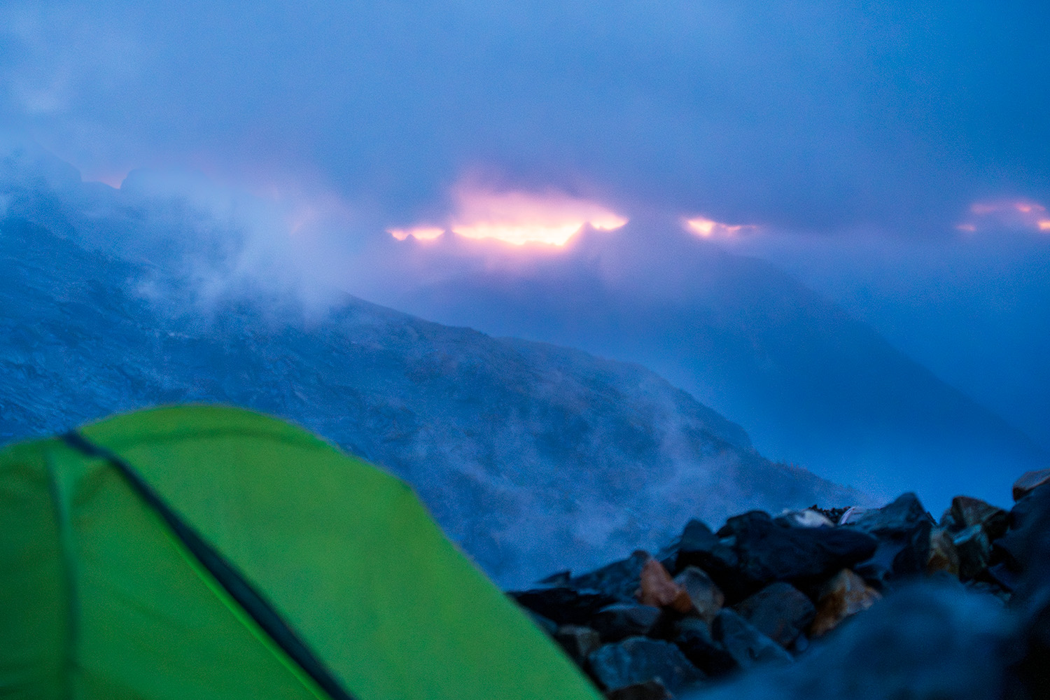 Camp at sahale glacier camp north cascades national park