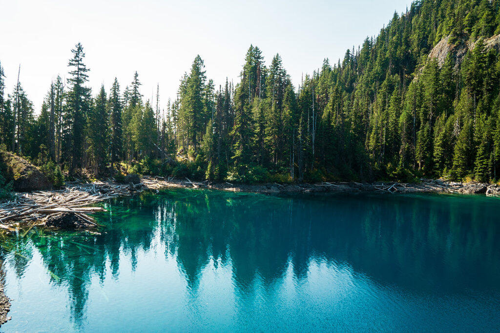 lake constance, blue alpine lake, washington state, hiking, backpacking, national park, olympics