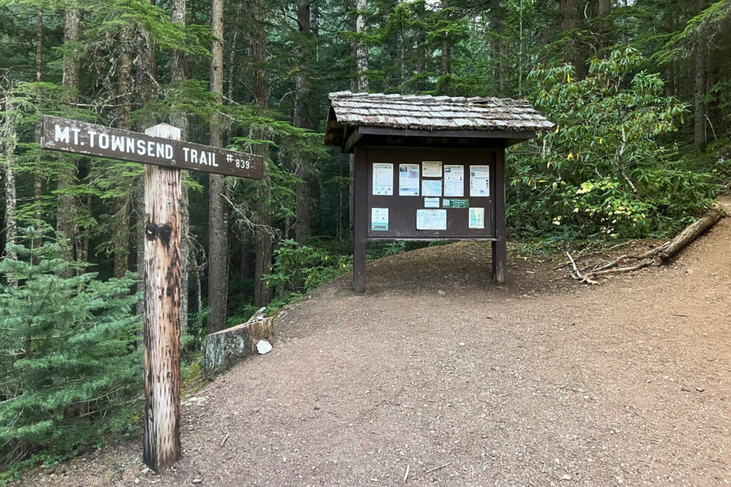 mount townsend olympic trailhead parking area