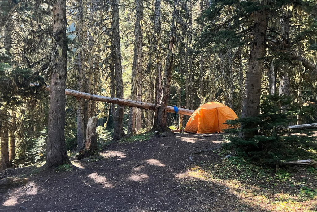 camp windy camping location on mount townsend olympic