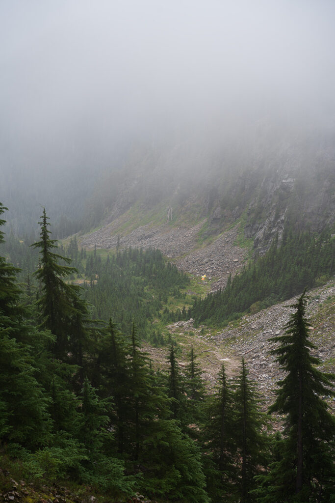 trail vesper peak climbers camp