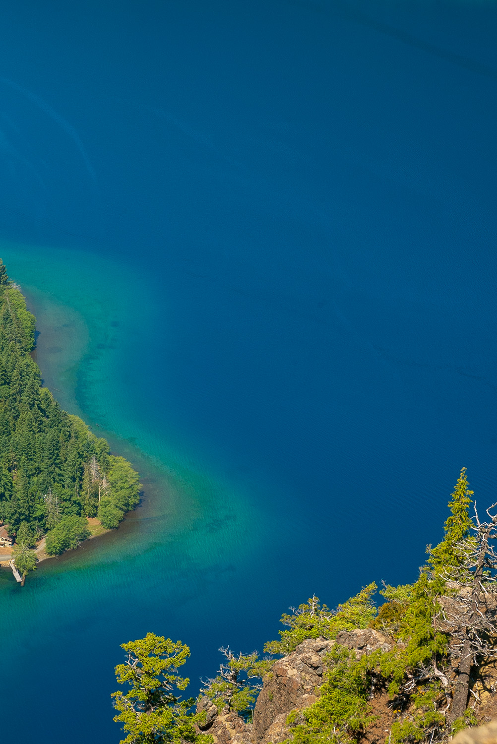 mount storm king crescent lake views blue water olympic national park
