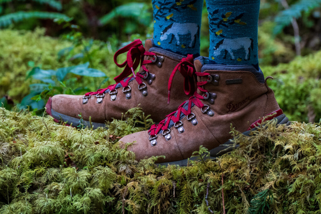 walking to murhut falls mossy boots