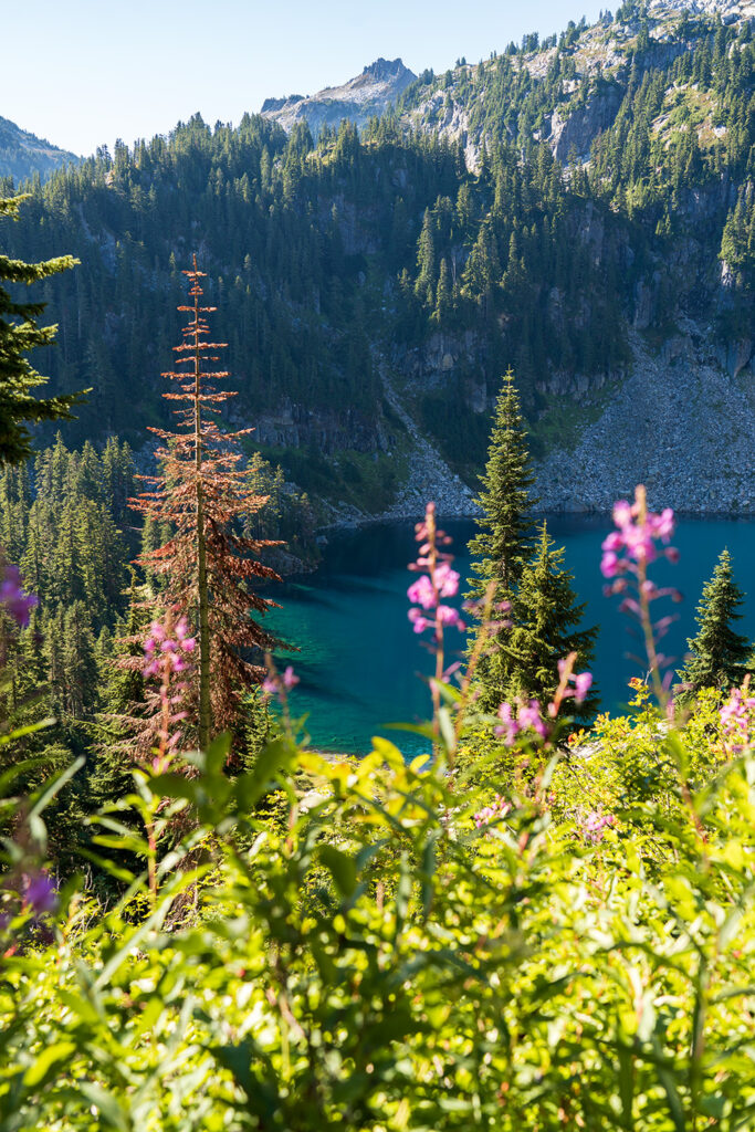 trap lake viewed from the trail