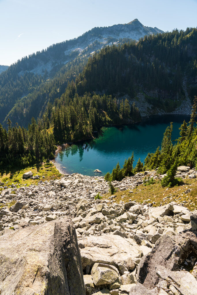 elevation gain from trap lake